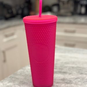 Starbucks Halloween Fall 2021 Release Neon Pink Studded Cold Cup Limited Edition